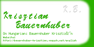 krisztian bauernhuber business card